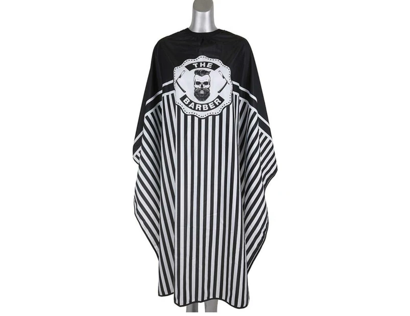 Barber Cape The Barber Skull B&W stripe