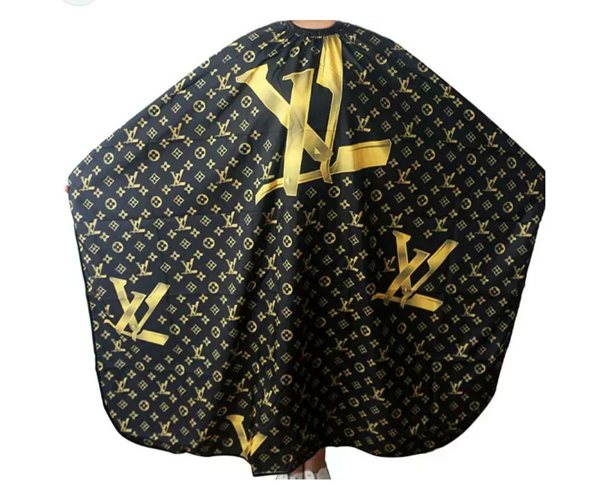 Barber Cape Black and Gold