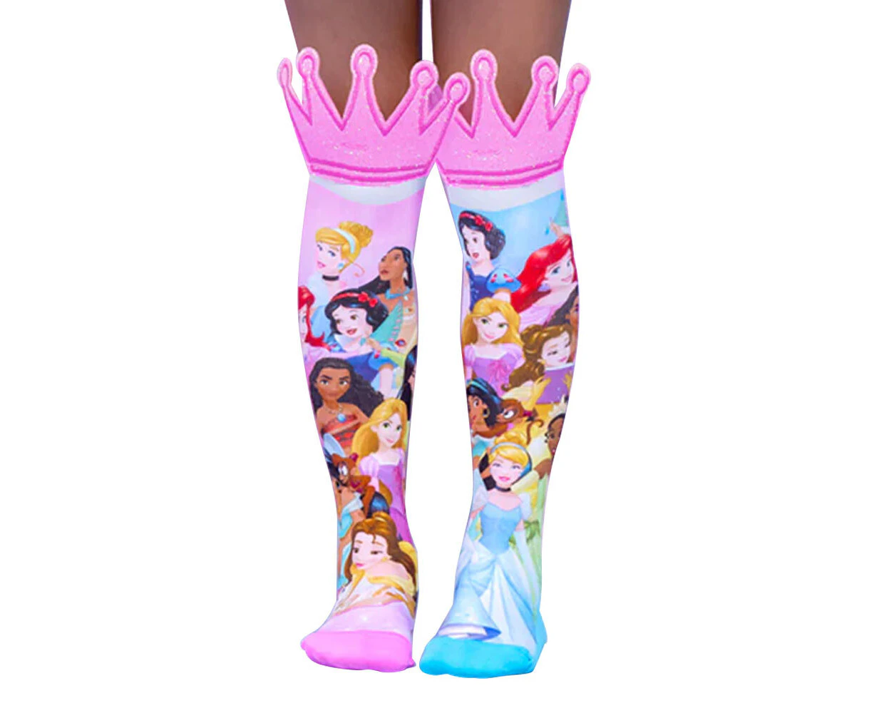 Madmia Disney Princess Kids Girl Everyday Wear Playful Socks 6-99y One Size