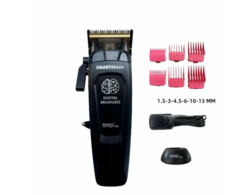 Moreda MRD Professional Cordless Brushless Motor Metal Clipper - Black