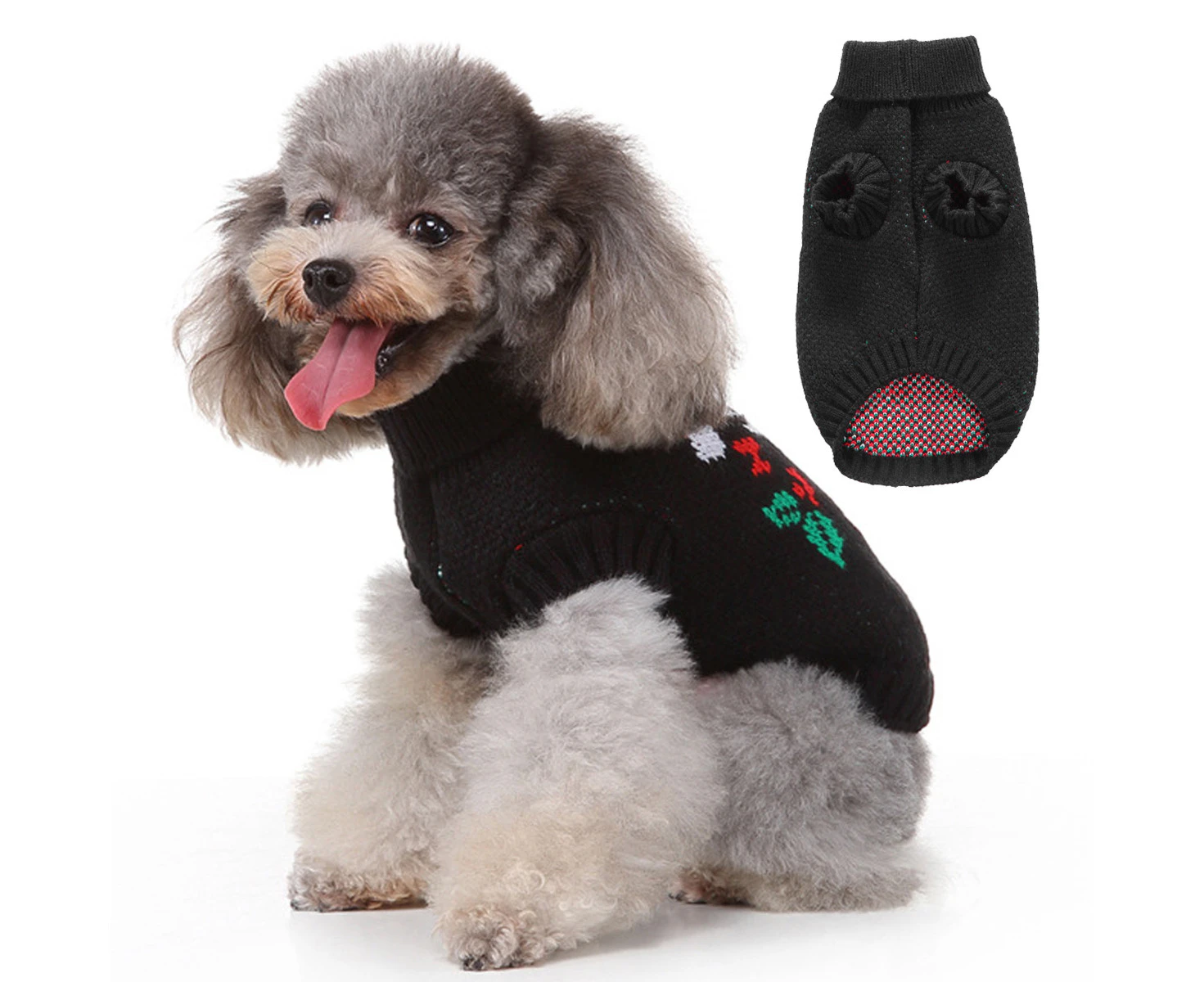 Dog Christmas Sweaters Pet Winter Knitwear Xmas Clothes Classic Warm Coats Sweater for Puppy