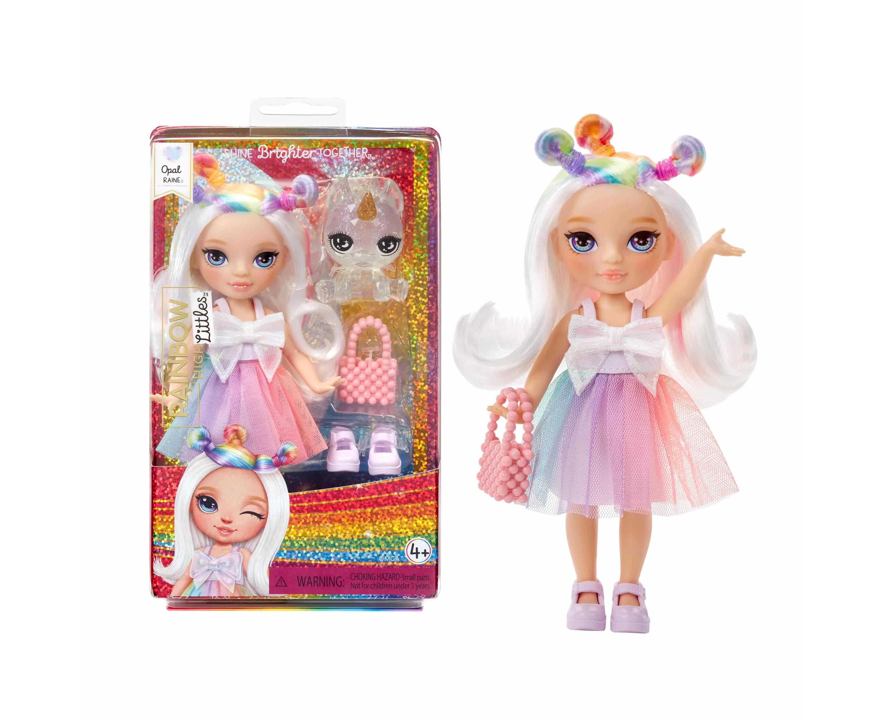 Rainbow High Littles: Opal Raine Brightens The Day! Small, Movable Fashion Doll With Rainbow Style!