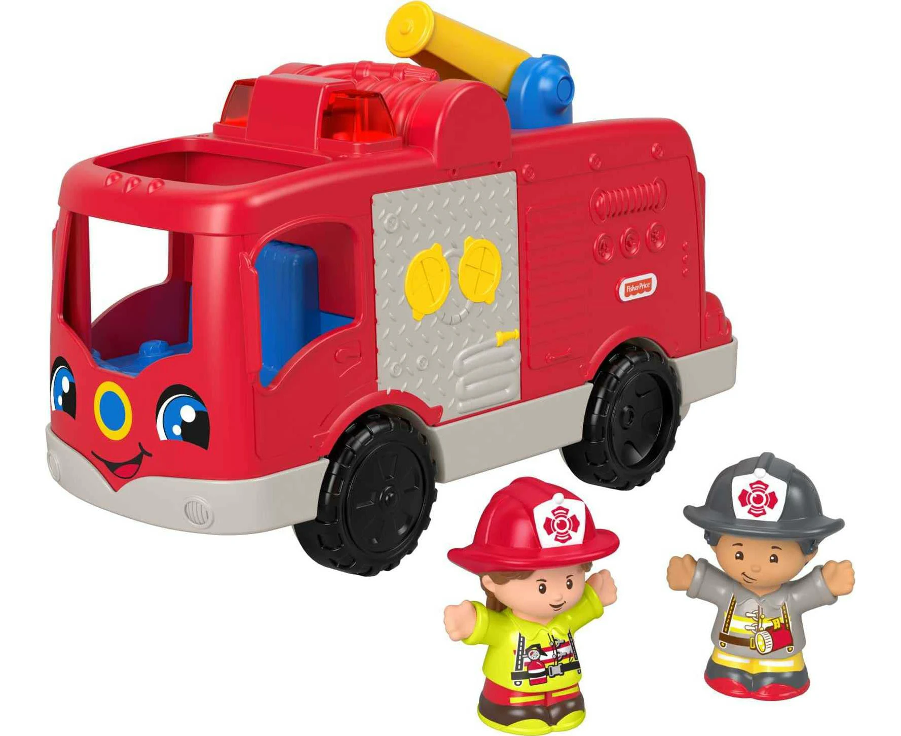 Fisher-price Little People Fire Truck Toy With Lights And Sounds, 2 Firefighter Figures, Toddler Toy For Pretend Play, Helping Others