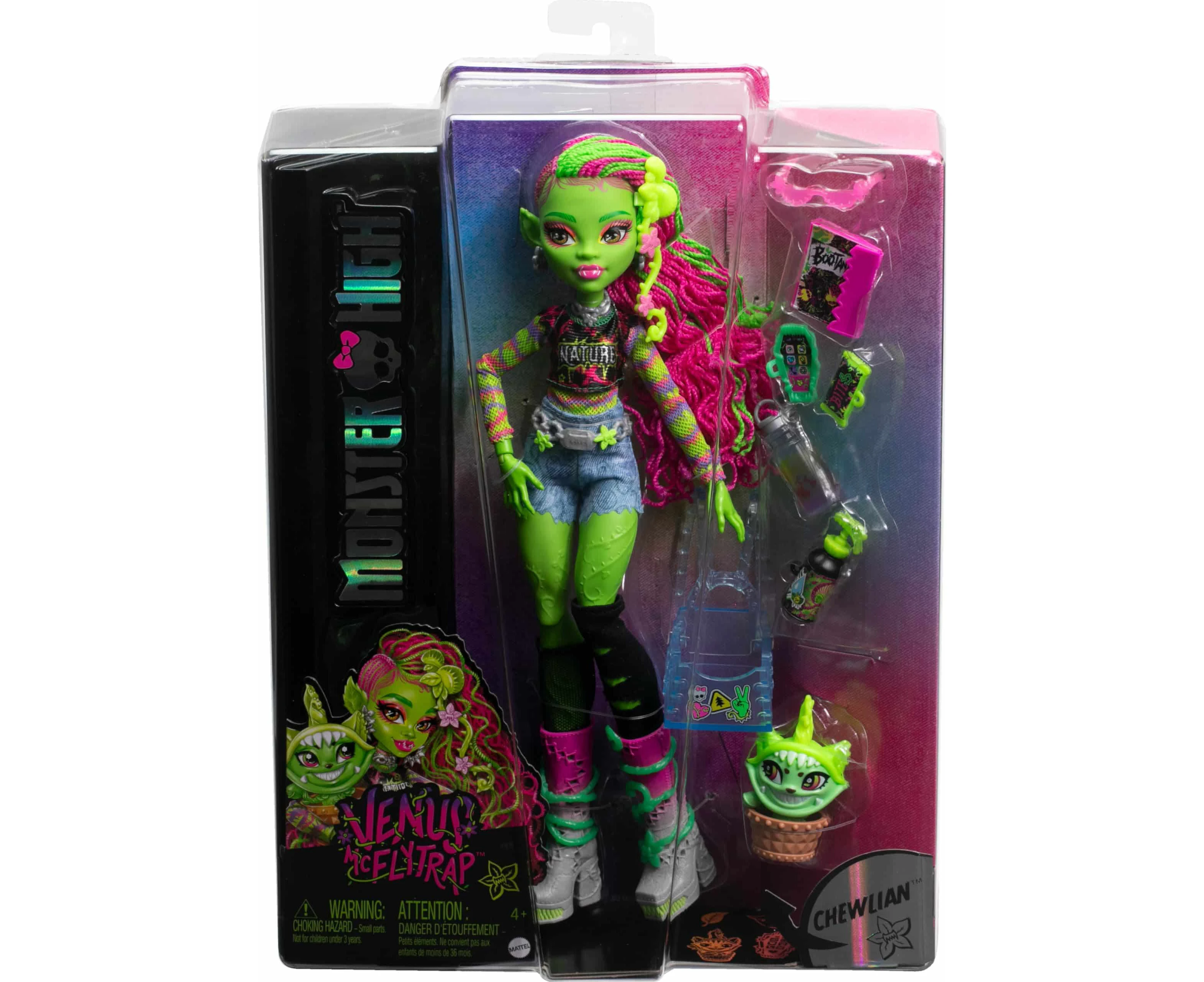 Monster High Venus Mcflytrap & Pet! Fashion, Frights, & Plant Power!