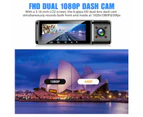 3" Dual Lens 1080P Car Dash Cam Recorder Camera Video G-Sensor Night Vision