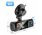 3" Dual Lens 1080P Car Dash Cam Recorder Camera Video G-Sensor Night Vision