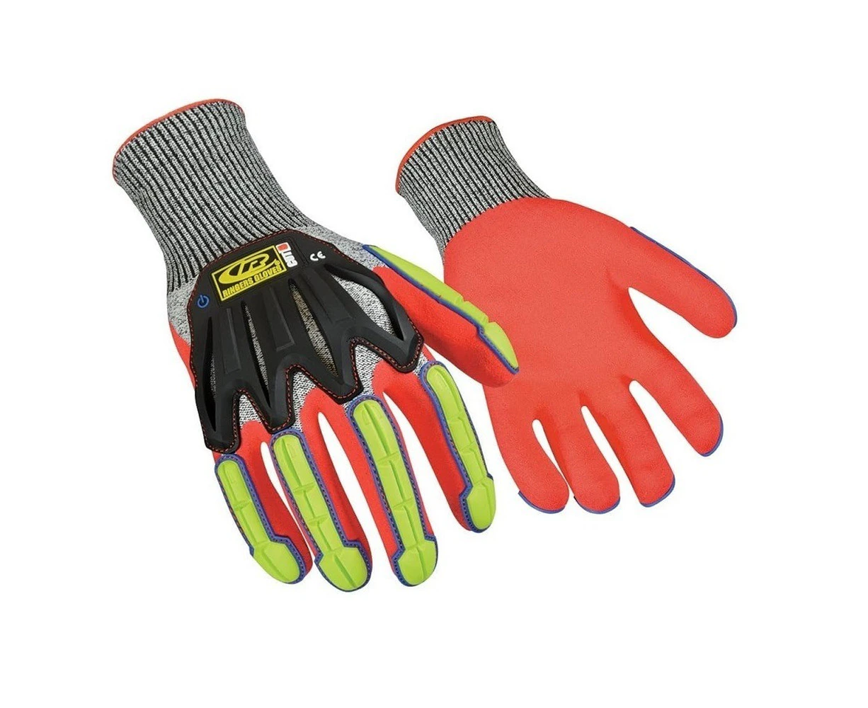 12 x ACTIVAMR Cut Level 5 Impact Protection Gloves | Red | Grey | Black | Yellow