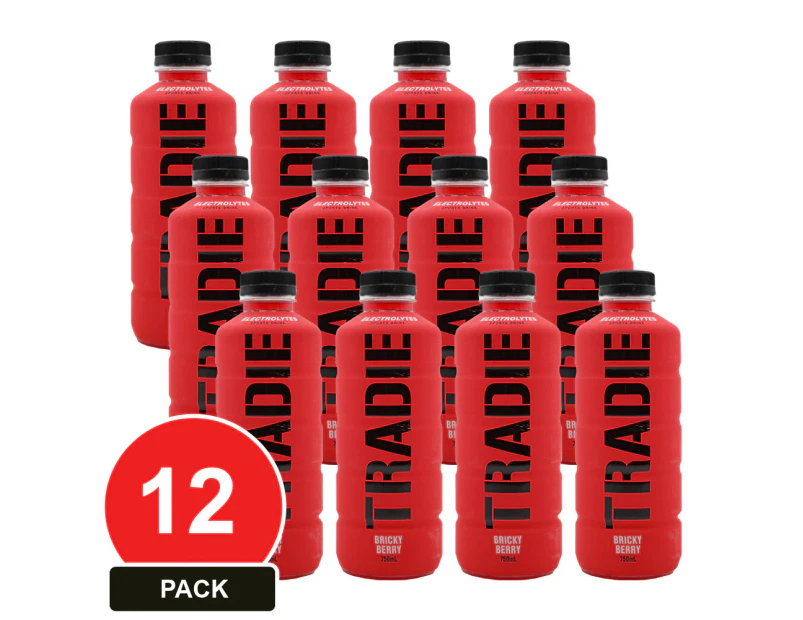 12 Pack, Tradie Sports Drink You Bricky Berry 750ml