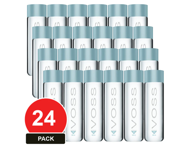 24 Pack, Voss 500ml Still Water Plastic