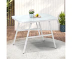 Livsip Outdoor Dining Table Furniture Patio Garden Indoor White Marble-style