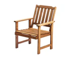 Livsip 3PC Outdoor Furniture Dining Setting Patio Set Solid Wood Chair and Table