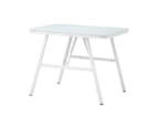 Livsip Outdoor Dining Table Furniture Patio Garden Indoor White Marble-style