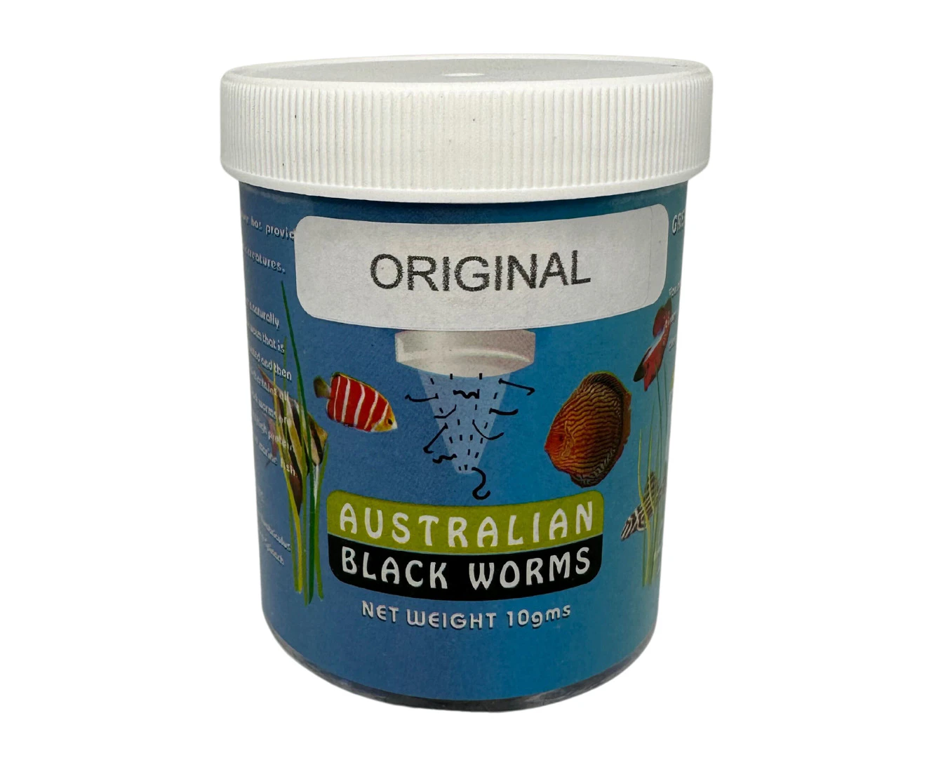 Australian Black Worms Freeze Dried Cube Container 10g