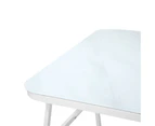 Livsip Outdoor Dining Table Furniture Patio Garden Indoor White Marble-style