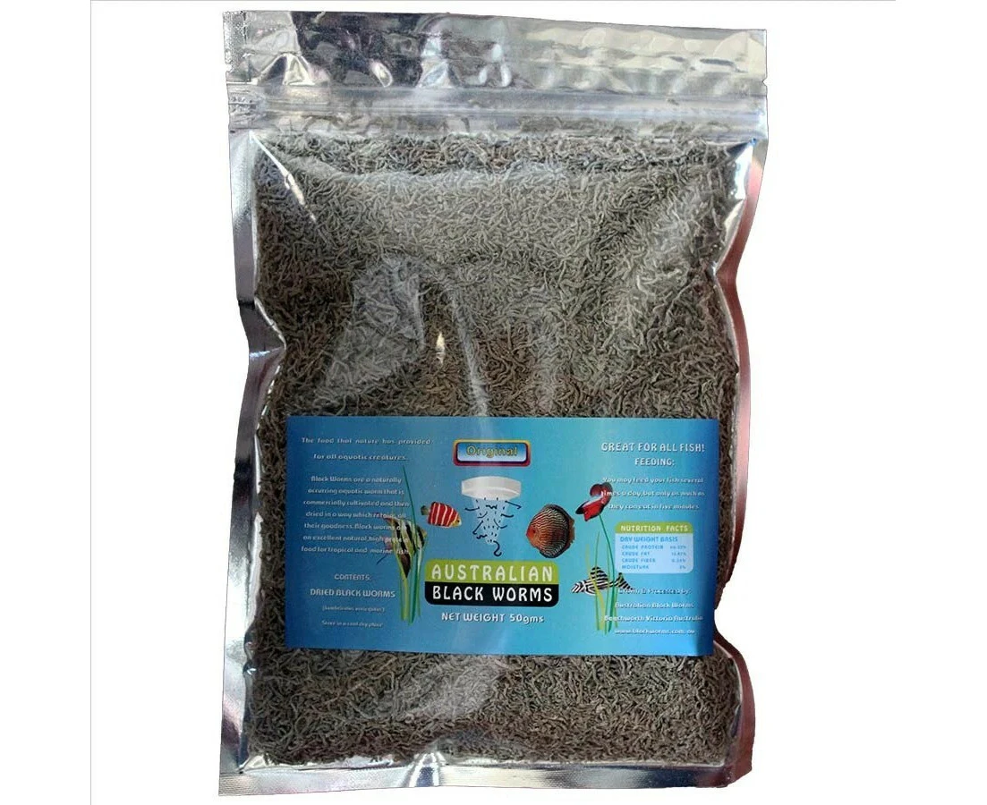 Australian Black Worms Freeze Dried Loose 50g