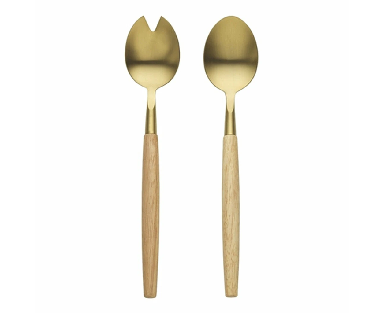 Set of 2 Ecology Alto Salad Servers - Gold