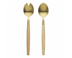 Set of 2 Ecology Alto Salad Servers - Gold