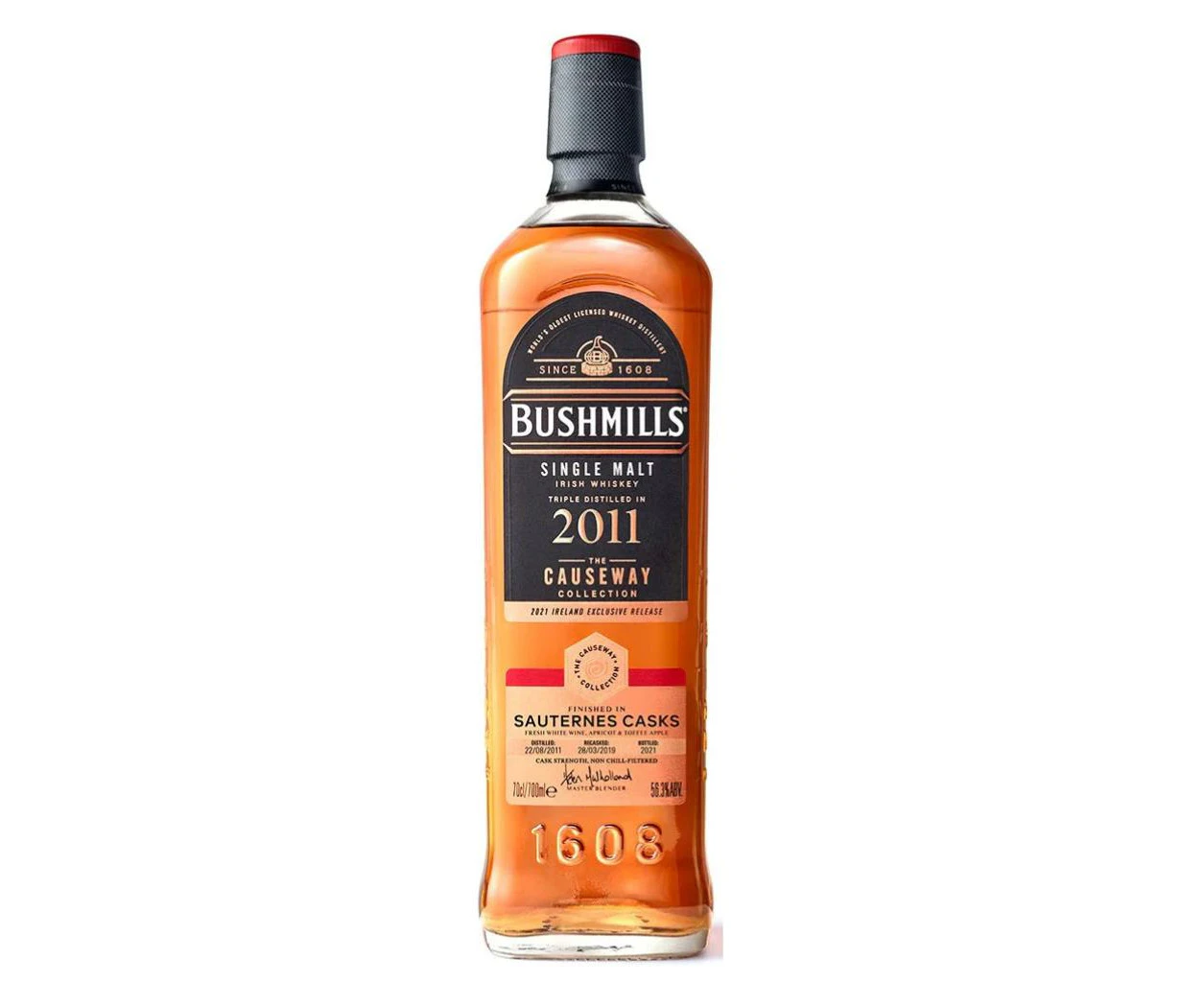 BUSHMILLS CAUSEWAY 2011 SAUTERNE CASKS IRISH WHISKEY 56.3% 700ML