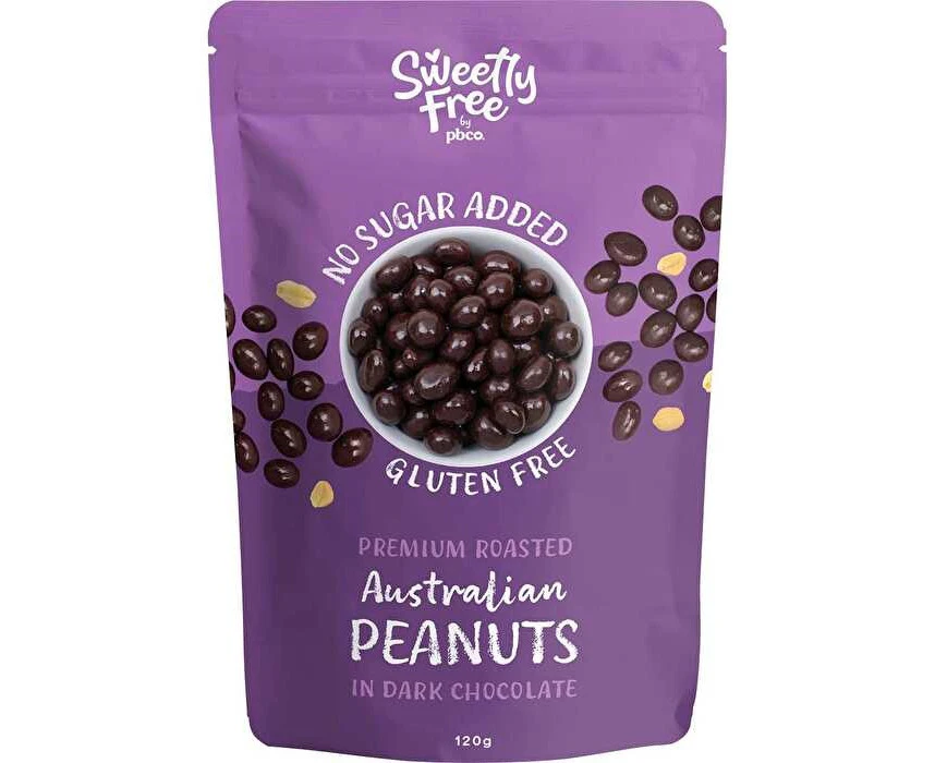 Pbco Sweetly Free Peanuts Dark Chocolate No Sugar Added 120g