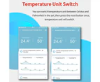 WiFi Temperature and Humidity Tester Household Thermometer Multi-functional Hygrometer Mobilephone APP Control Compatible with Alexa and Google Assist