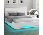 ALFORDSON Bed Frame Queen Double King Single RGB LED Gas Lift Storage Base Boucle