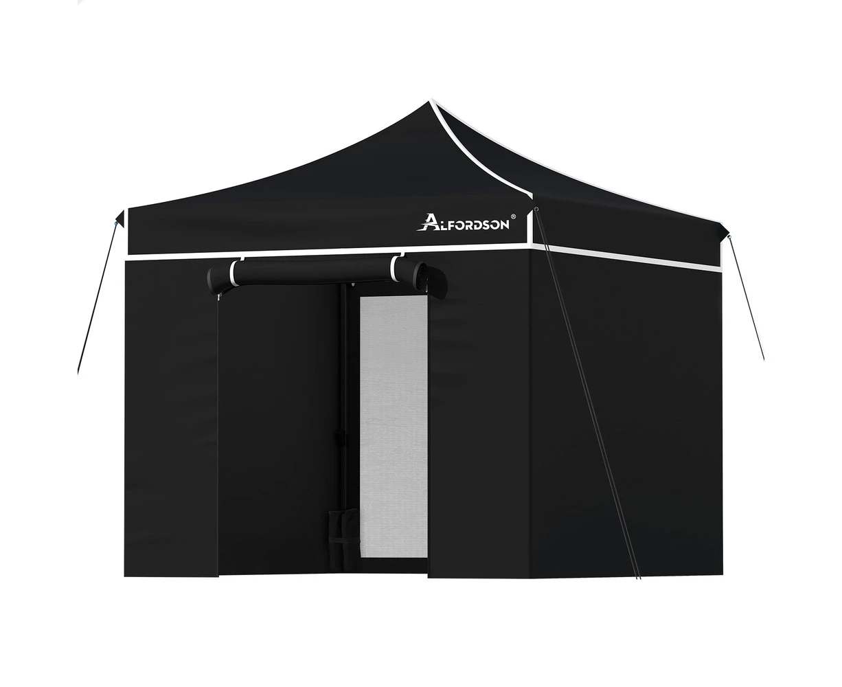 ALFORDSON Gazebo 3x3 Pop Up Marquee Black