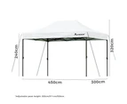 ALFORDSON Gazebo 3x4.5 Pop Up Tent Wedding Canopy White