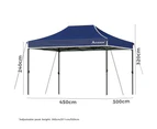 ALFORDSON Gazebo 3x4.5 Pop Up Tent Wedding Canopy Navy