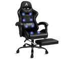 ALFORDSON Gaming Chair Office Massage Computer PU Leather Black