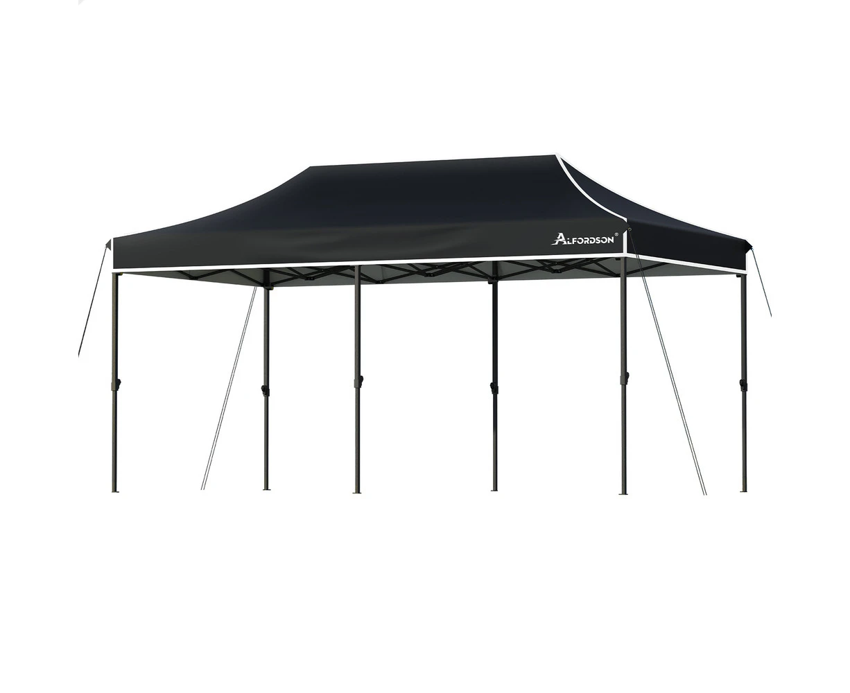 ALFORDSON Gazebo 3x6 Pop Up Tent Wedding Canopy Black