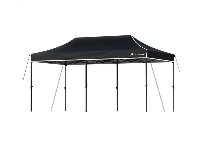 ALFORDSON Gazebo 3x6 Pop Up Tent Wedding Canopy Black