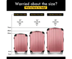 ALFORDSON Luggage TSA Suitcase Trolley 3PCS Set - Pink