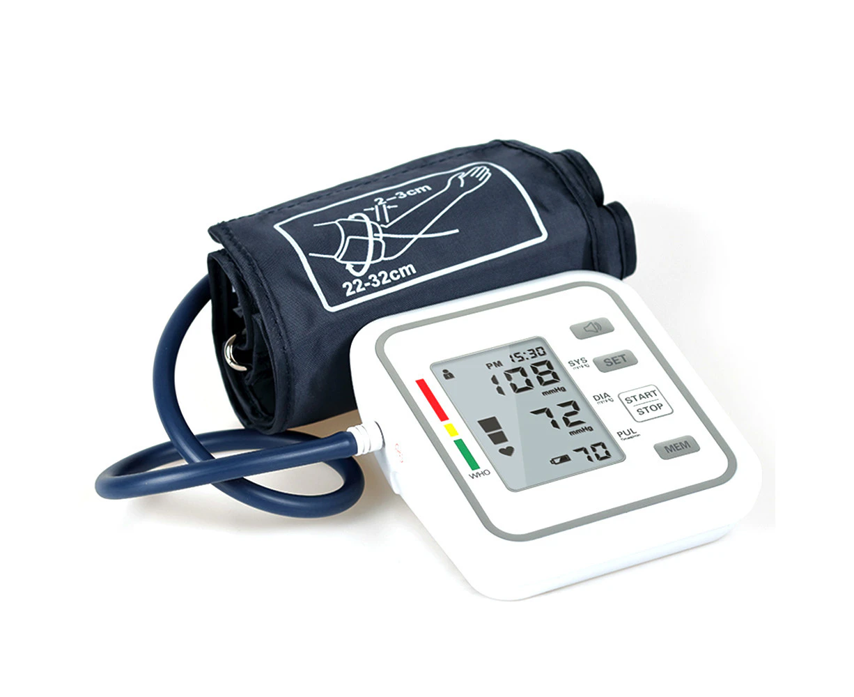 LOYOUTH Upper Arm Style Automatic Electronic Blood Pressure Monitor with Large LCD Display Digital Intelligent Blood Pressure Meter Measurement Tool