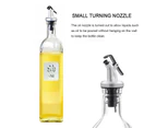 2 X 500ML Olive Oil Dispenser Glass Bottle Kitchen Cooking Pourer Stopper Tool