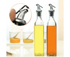 2 X 500ML Olive Oil Dispenser Glass Bottle Kitchen Cooking Pourer Stopper Tool