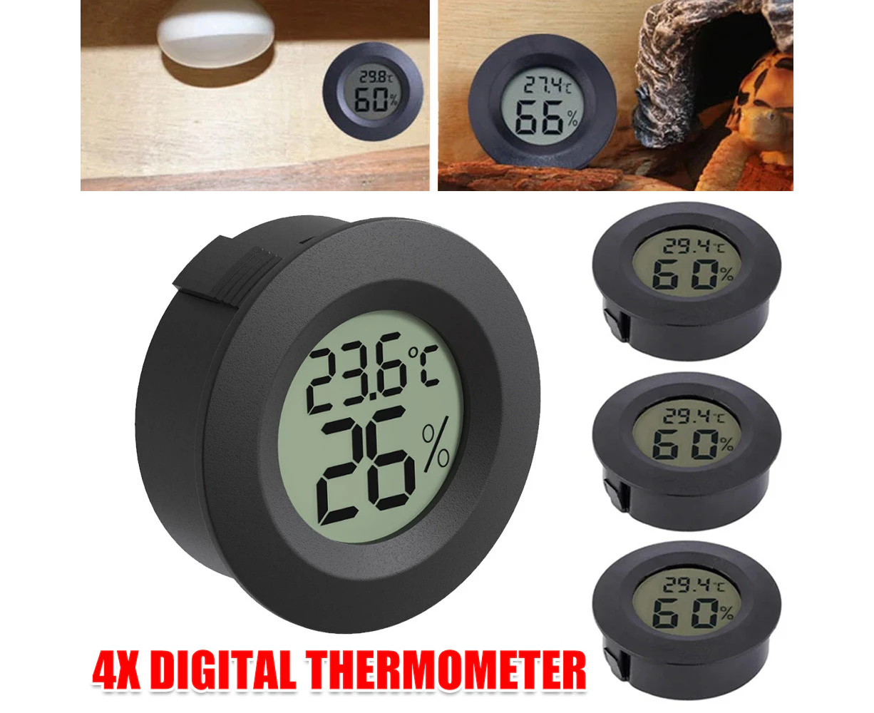 4PCS Mini LCD Digital Thermometer Hygrometer Temperature Humidity Humidity Meter