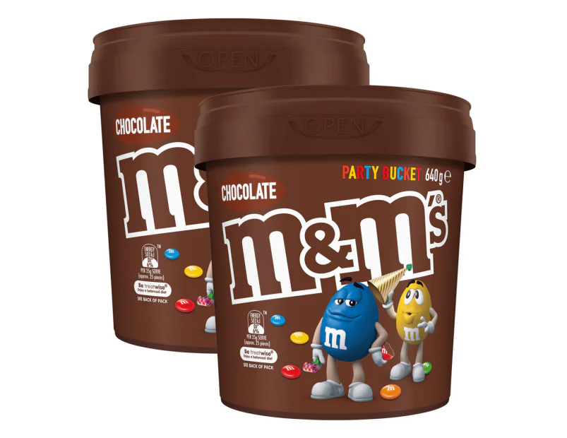 2 x M&M's Milk Chocolate Party Bucket 640g