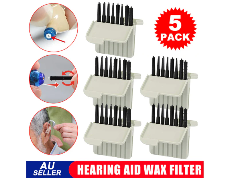 5PCS Hearing Aid Filters Cerustop Wax Guards Prevents Earwax Guard Replacements Dustproof