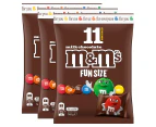 3 x M&M's Chocolate Fun Size 148g