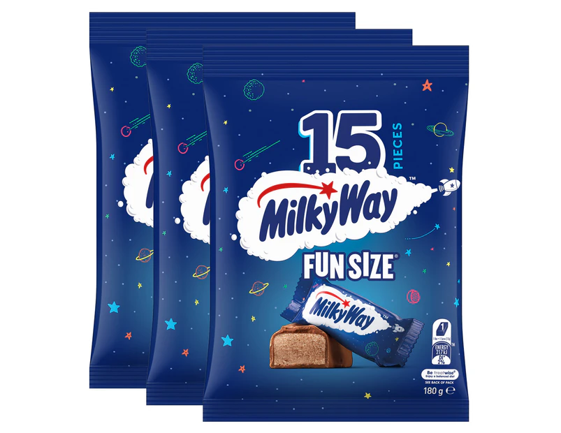 3 x 15pk Milky Way Fun Size Bag 180g