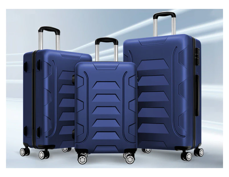 ALFORDSON Luggage TSA Suitcase Trolley 3PCS Set - Navy