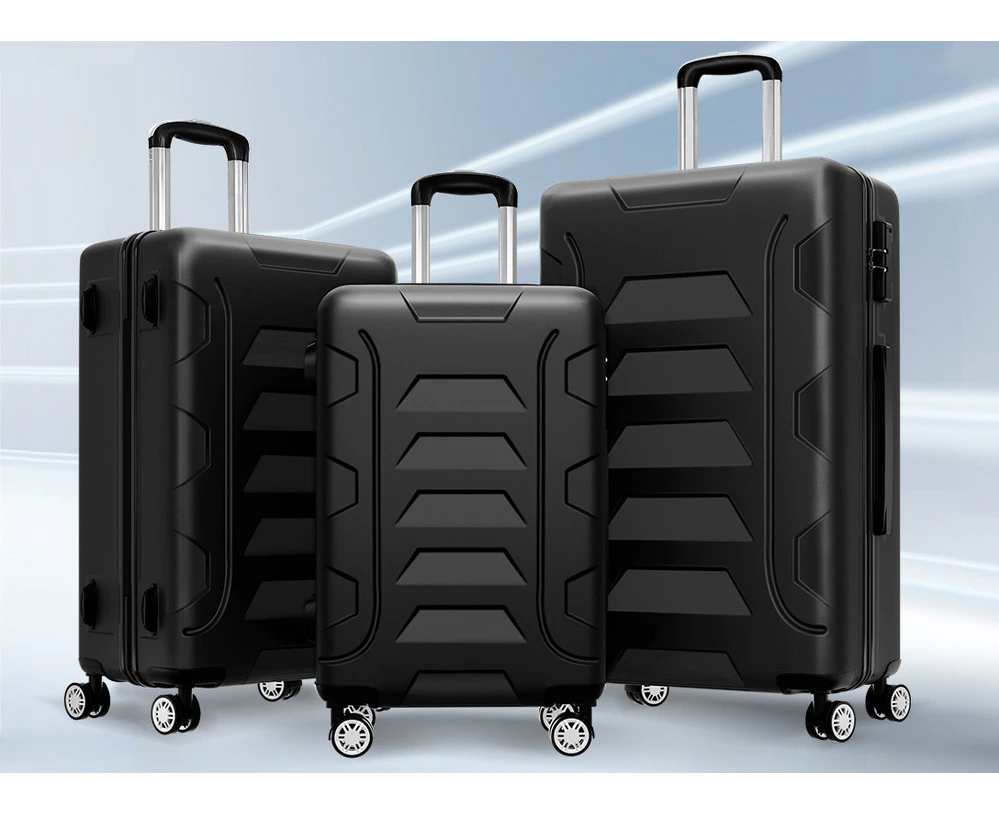 ALFORDSON Luggage TSA Suitcase Trolley 3PCS Set - Black