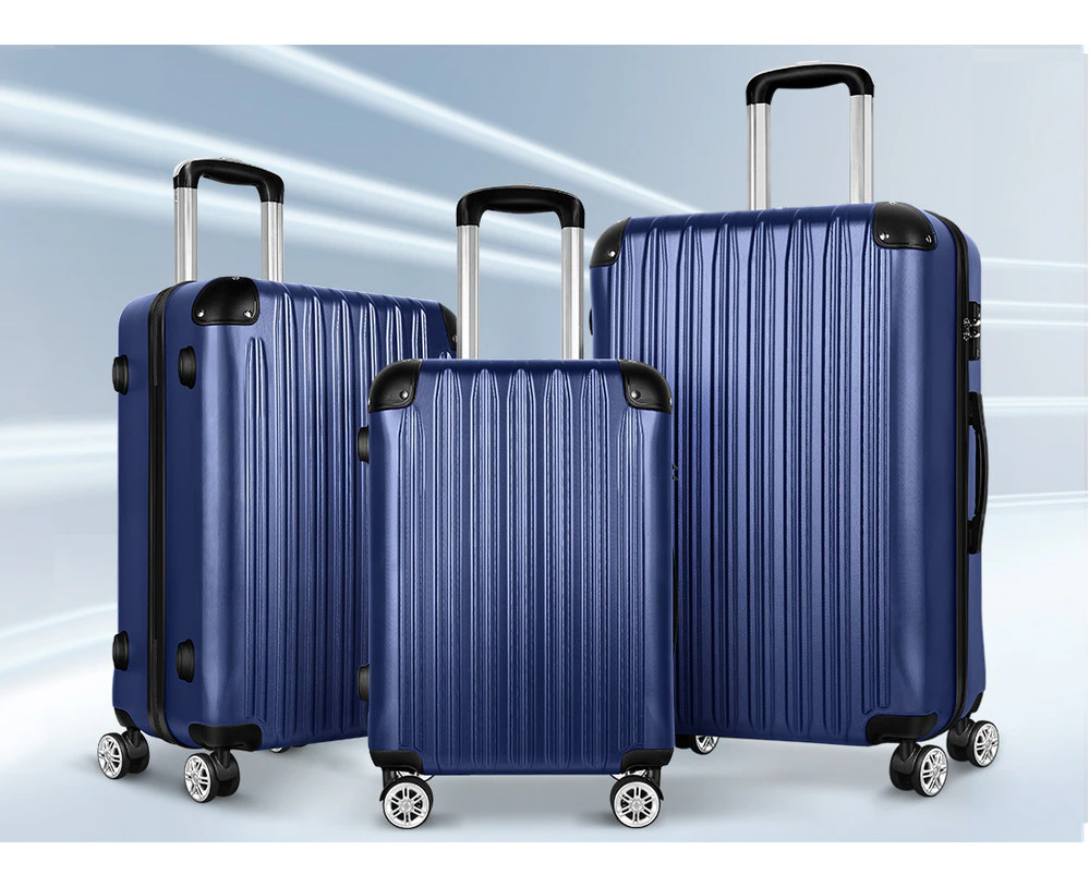 ALFORDSON Luggage TSA Suitcase Trolley 3PCS Set - Navy