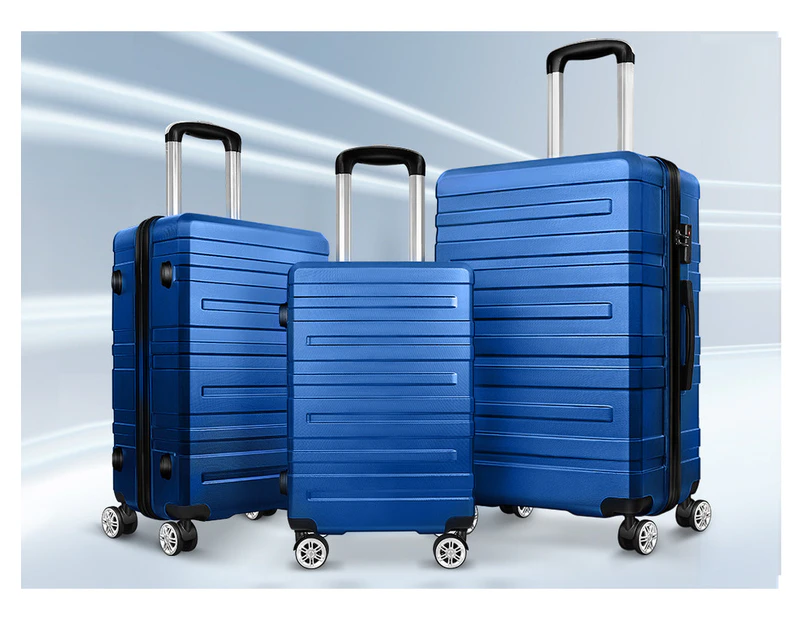 ALFORDSON Luggage TSA Suitcase Trolley 3PCS Set - Blue