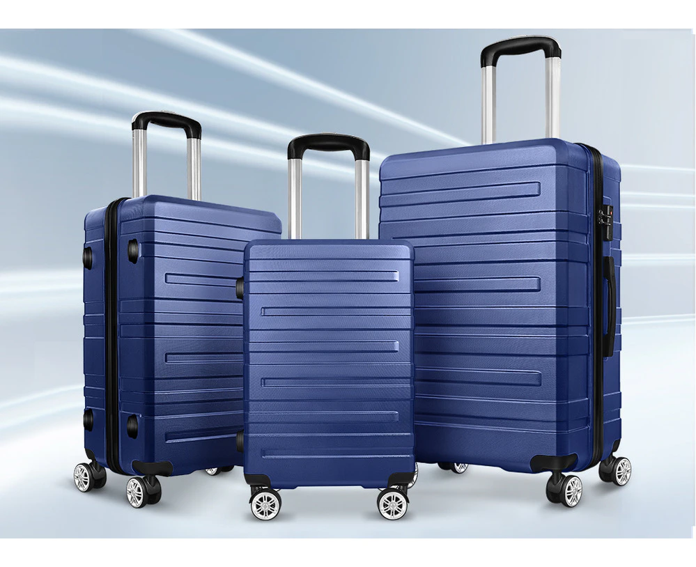 ALFORDSON Luggage TSA Suitcase Trolley 3PCS Set - Navy