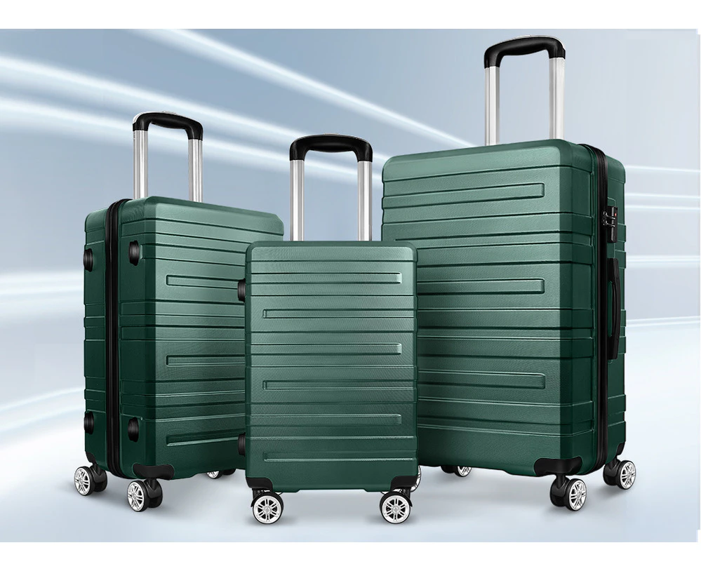 ALFORDSON Luggage TSA Suitcase Trolley 3PCS Set - Green