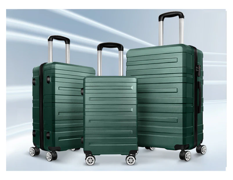 ALFORDSON Luggage TSA Suitcase Trolley 3PCS Set - Green