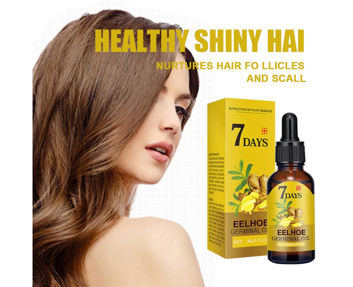 Hair Regrowth Ginger Oil, Ginger Hair Growth Oil, Hair Loss Treatment Hair Care Essence, Accelerates Hair Growth And Thickness, 40Ml