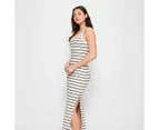 Australian Cotton Scoop Neck Rib Midi Dress - Lily Loves