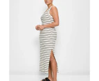 Australian Cotton Scoop Neck Rib Midi Dress - Lily Loves